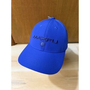 Maxfli Tour Men's Tech Cap Blue 3D Logo Golf Hat Strap Back OSFM NWT NEW‎